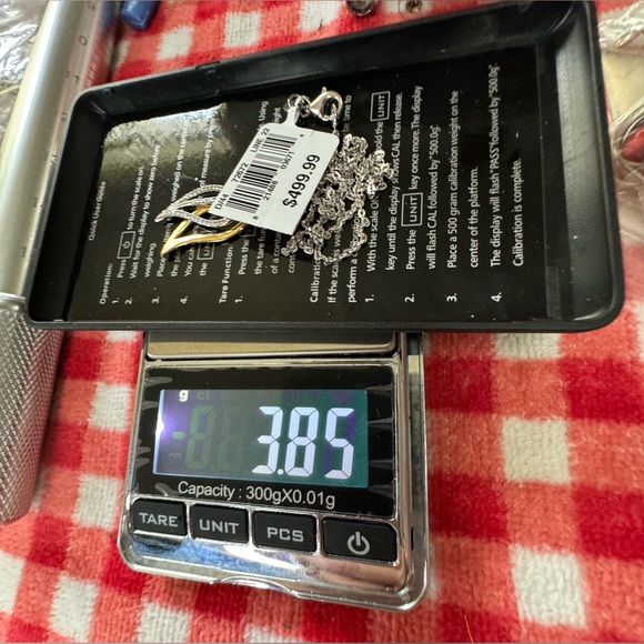 Sterling silver two tone CZ Leaf Pendant & 18” Chain~3.85g Zeghani NWT - Picture 9 of 9